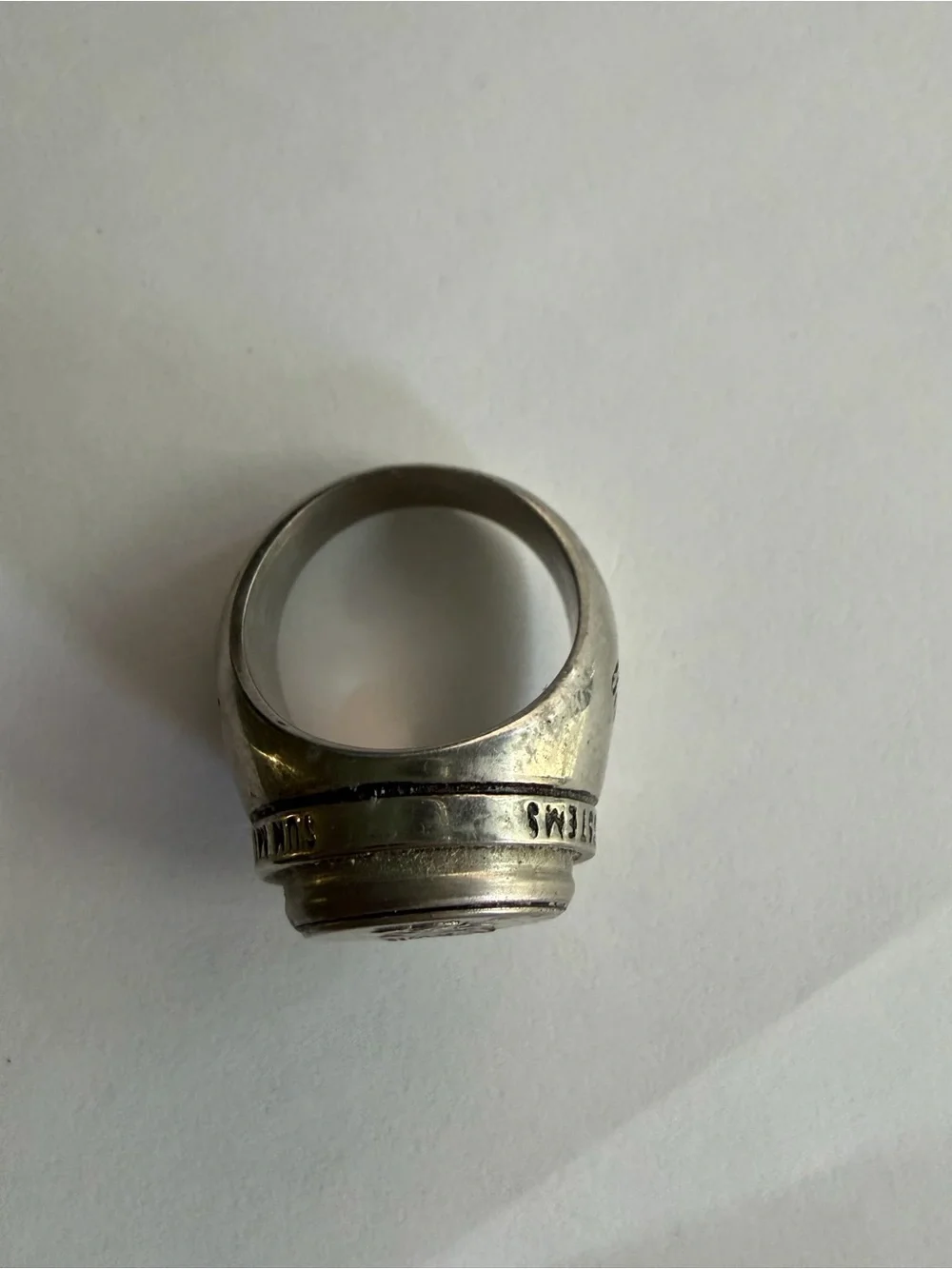 Stainless Steel Signet Ring in Silver